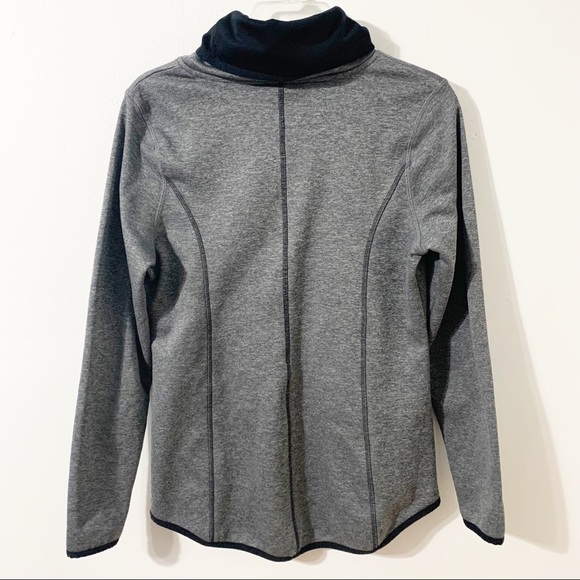 Champion Duo Dry Long Sleeve Turtleneck Pullover Sweatshirt Hi Lo Contrasting - Picture 5 of 9